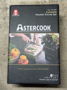 14-Piece Kitchen Knife Set - Black